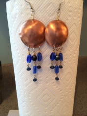 copper disc earrings