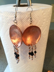 copper disc earrings